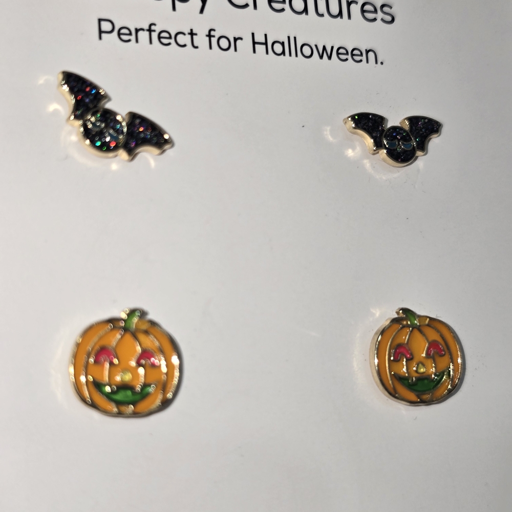 BaubleBar Creepy Creatures Earrings - Black and Gold